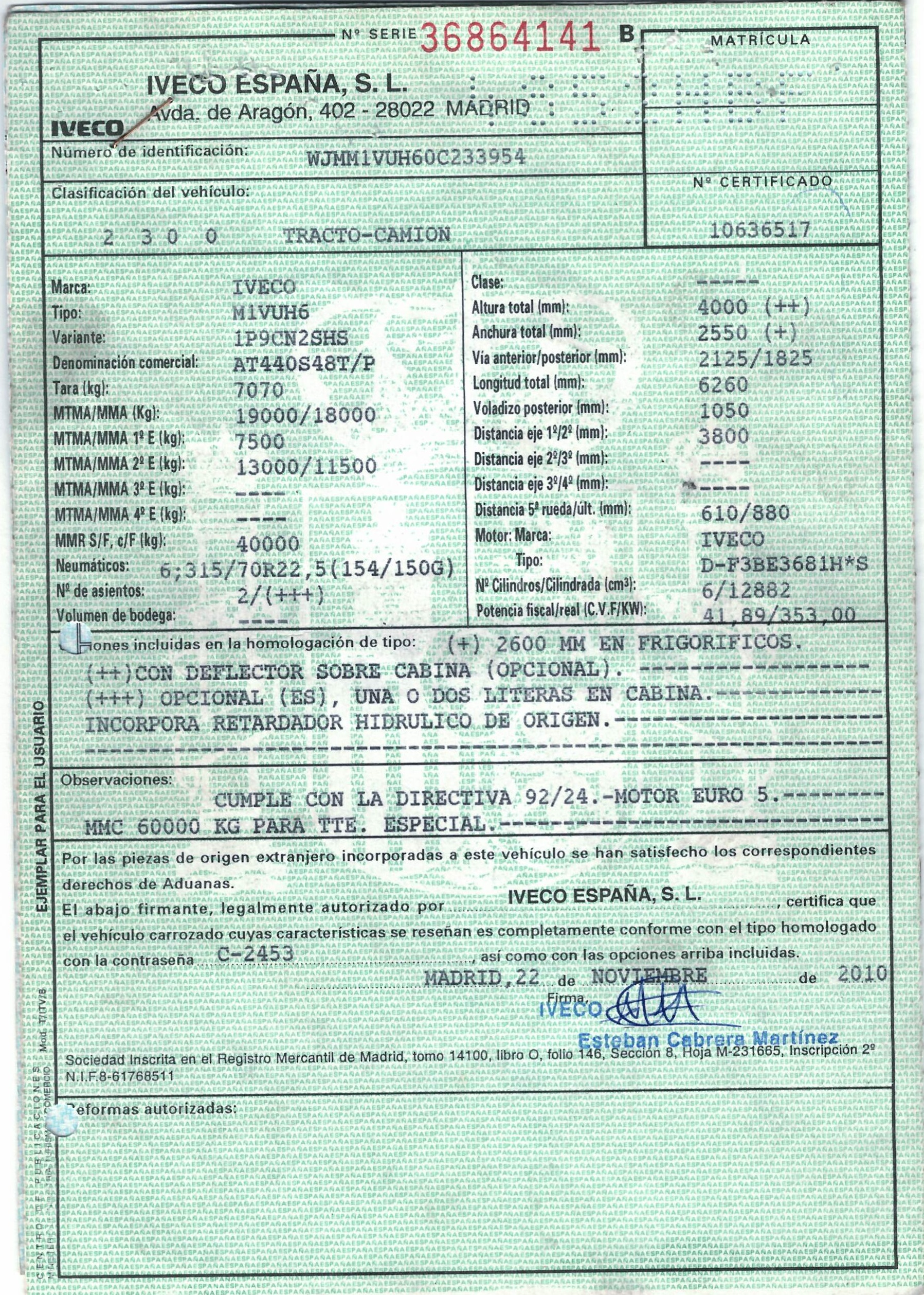 x- VENDIDO - Iveco AT440S48T/P - 2010 - Imagen 9