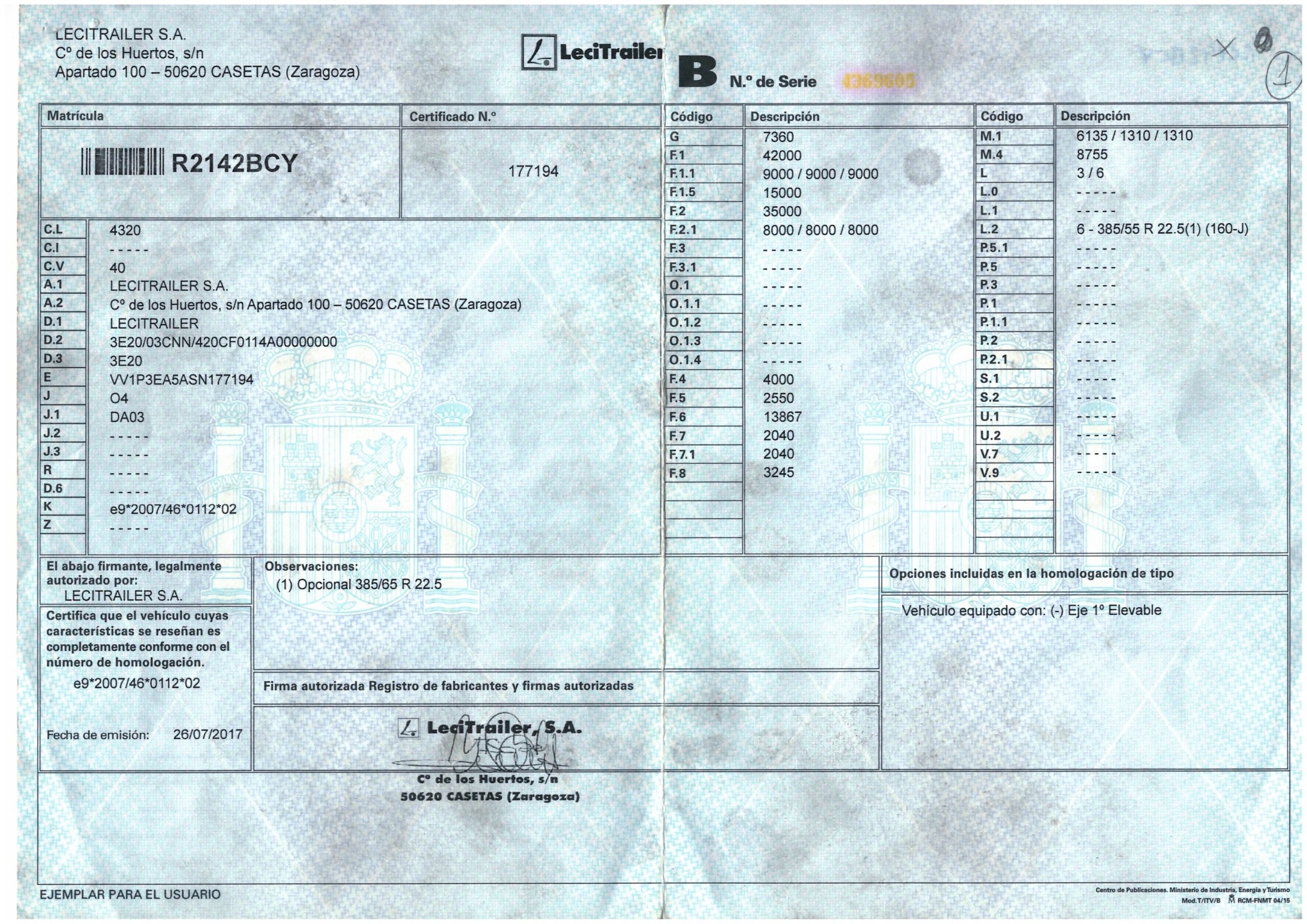 x- VENDIDO - Semirremolque caja cerrada Lecitrailer Año 2017 - Imagen 9