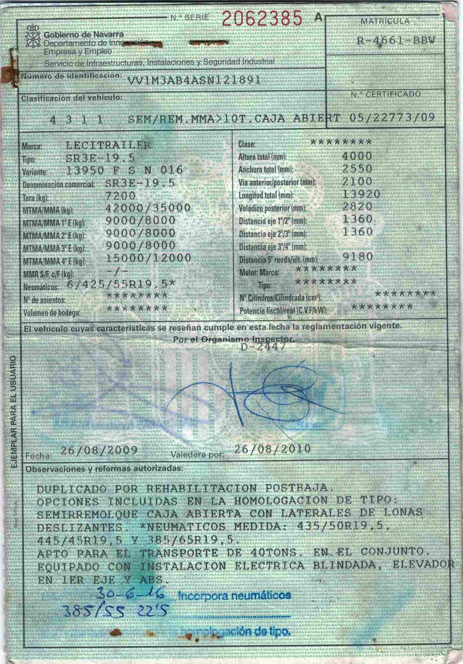 x- VENDIDO - Semirremolque tauliner Lecitrailer Año 2005 - Imagen 9