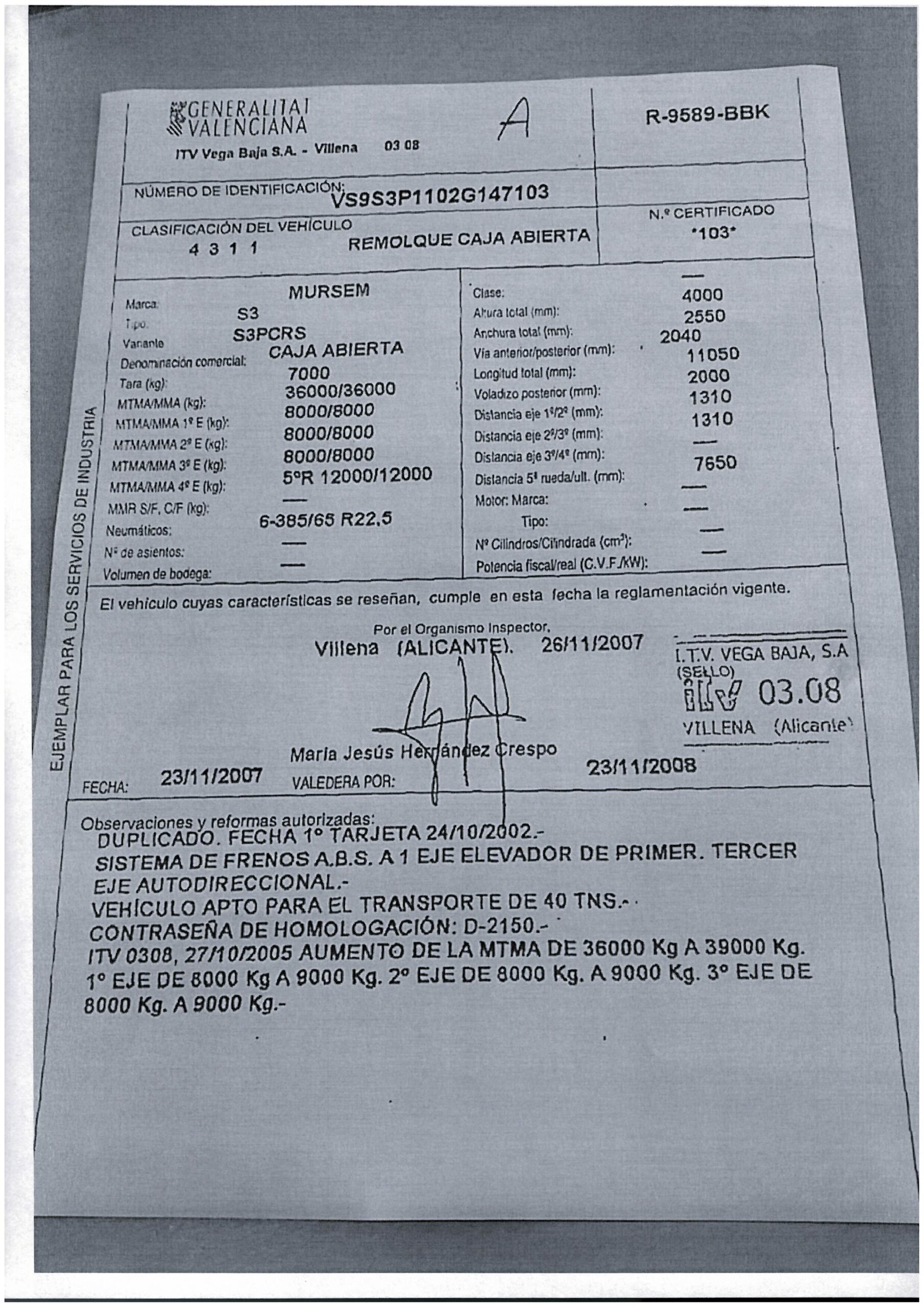 x- VENDIDO - Semirremolque plataforma Mursem Año 2002 - Imagen 10