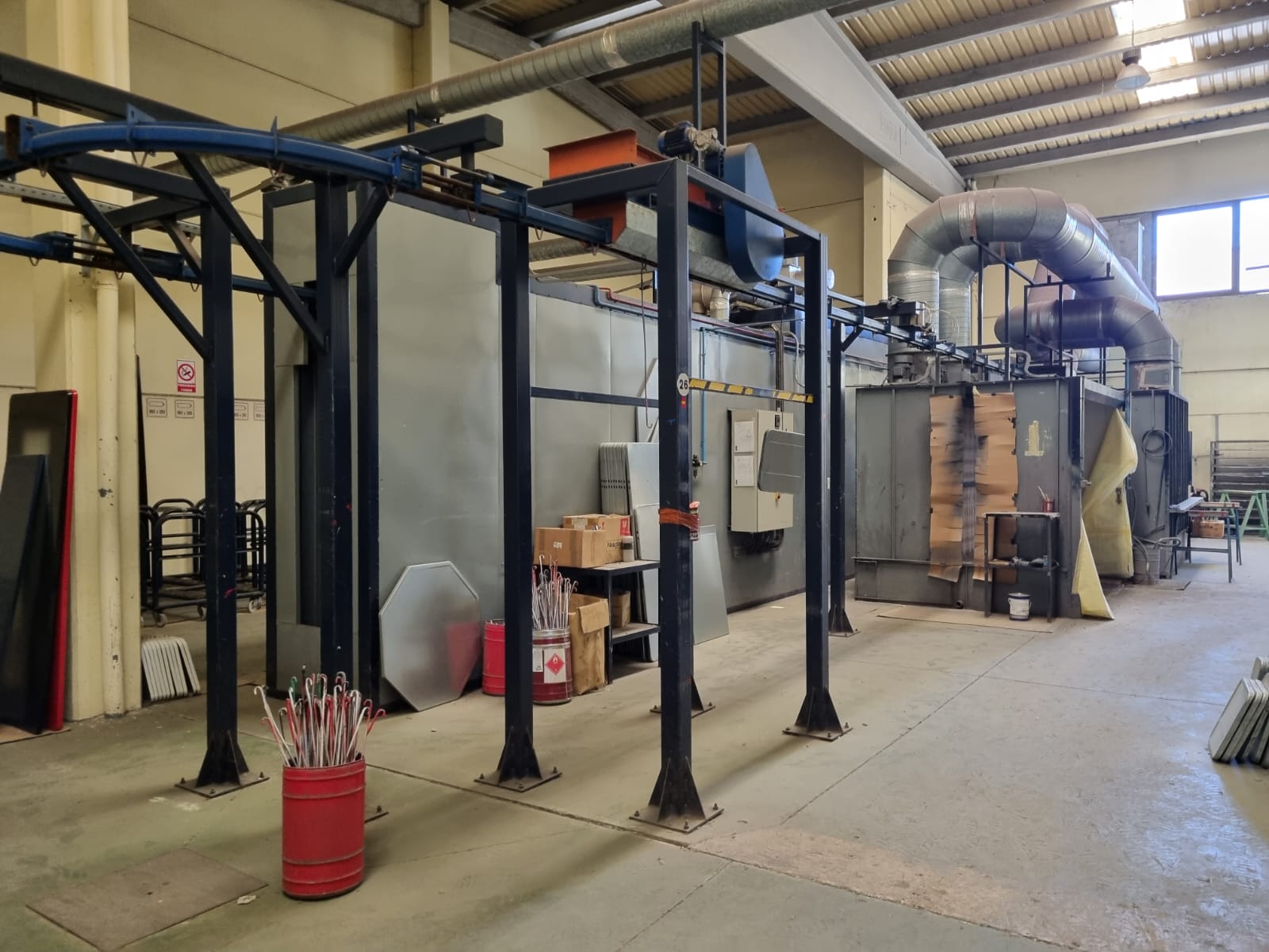 x- VENDIDO - Cabina de aplicación de pintura y túnel de lacado con limpieza MECAHOR - Imagen 2