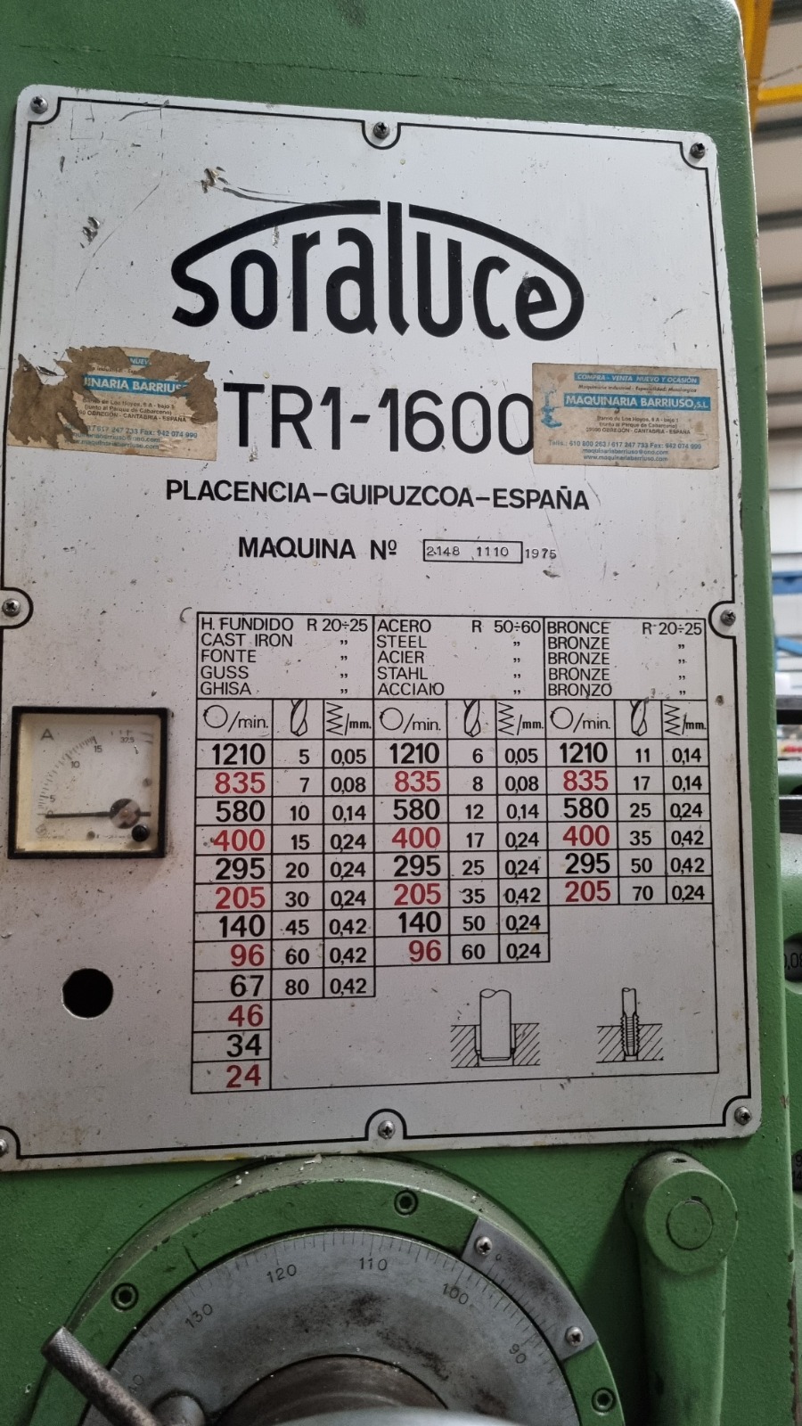 x- VENDIDO - Taladro radial Soraluce TR1-1600 - Imagen 9