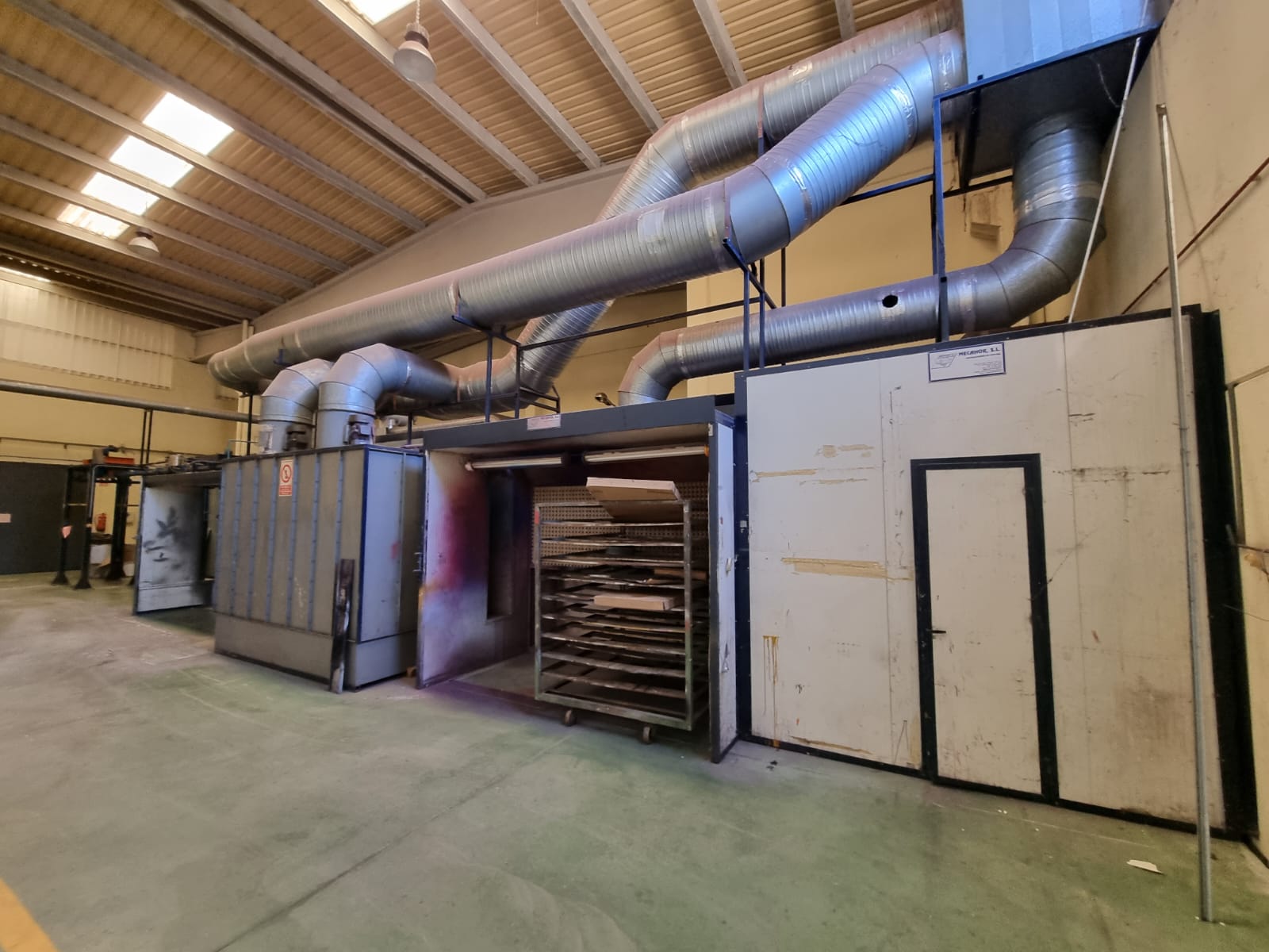 x- VENDIDO - Cabina de aplicación de pintura y túnel de lacado con limpieza MECAHOR - Imagen 3