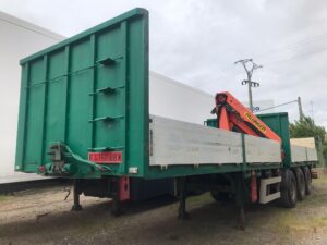 semirremolque caja abierta grúa Palfinger