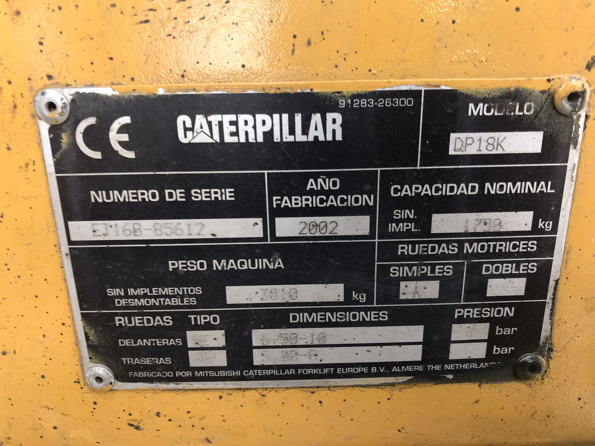 x- VENDIDO - Carretilla elevadora diésel Caterpillar DP18K - Año 2002 - Imagen 16