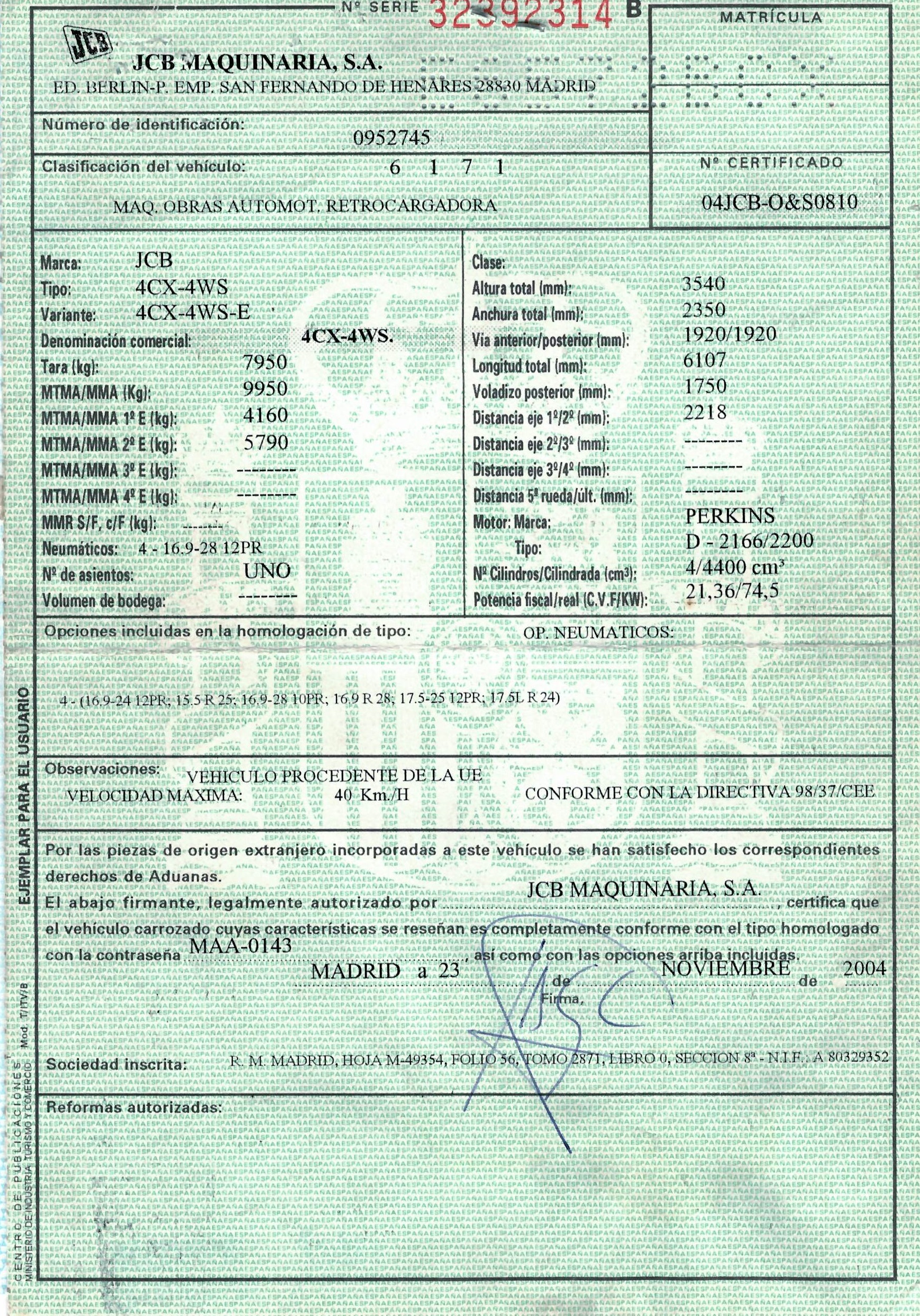 x- VENDIDO - Retroexcavadora mixta JCB 4CX-4WS - 2005 - Imagen 17