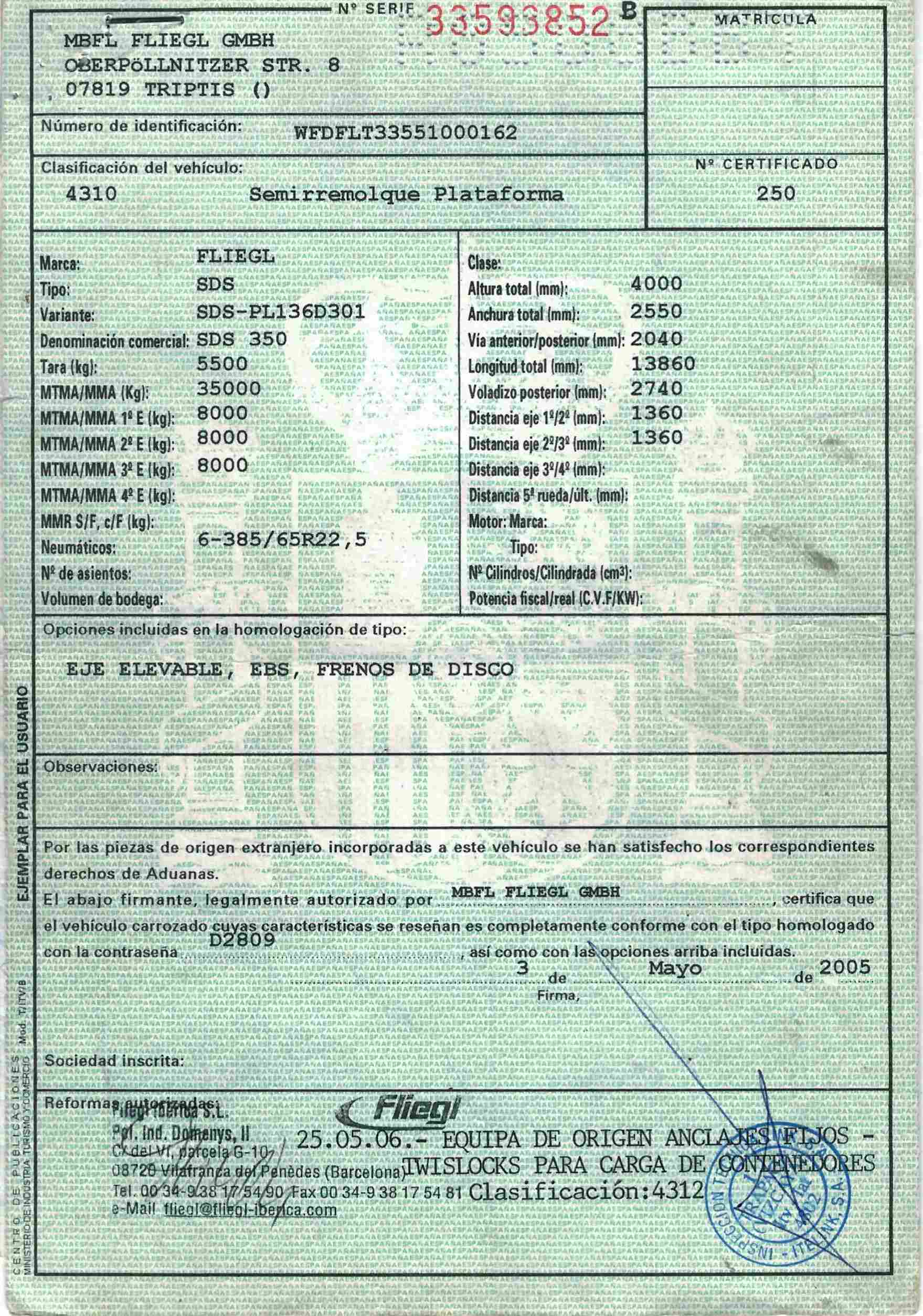 Semirremolque plataforma Fliegl Año 2005 - Imagen 11