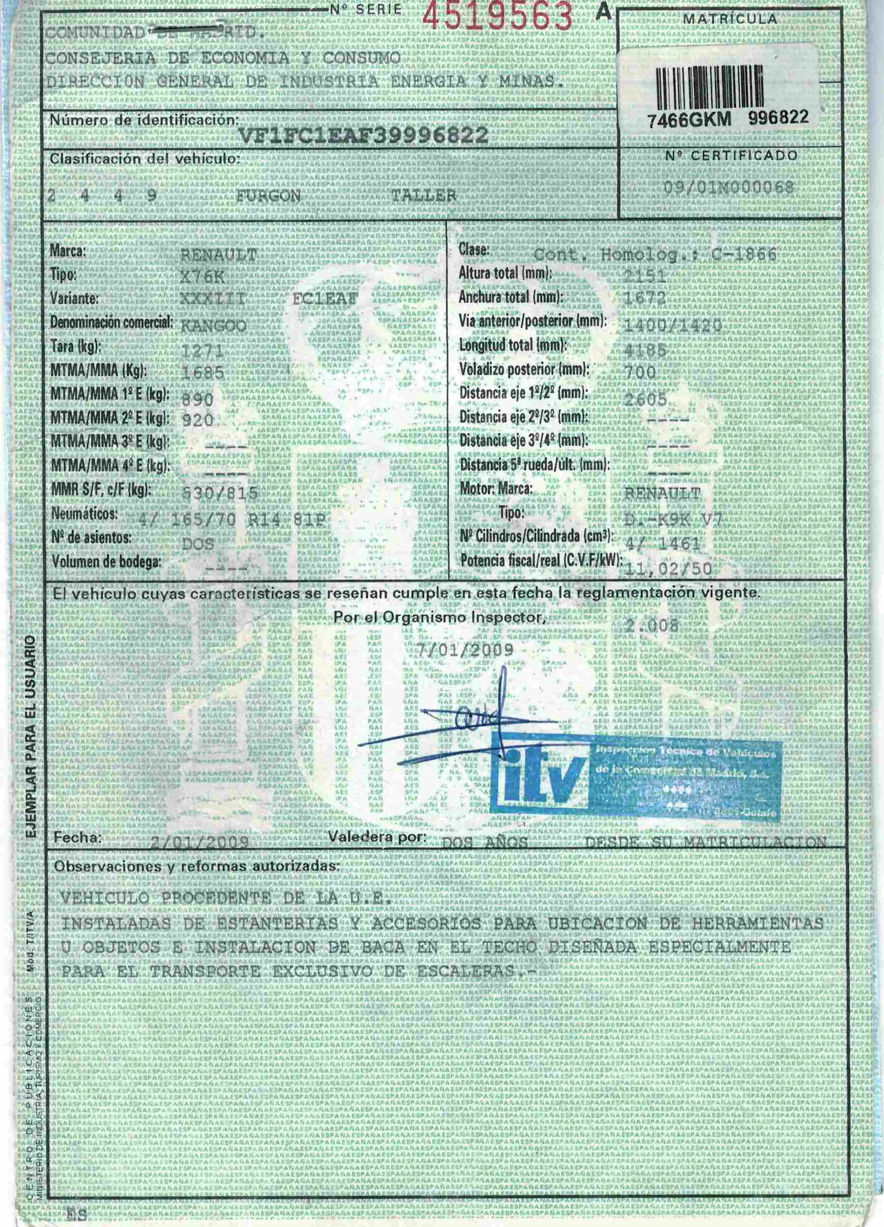 Renault Kangoo - 2009 - Imagen 13