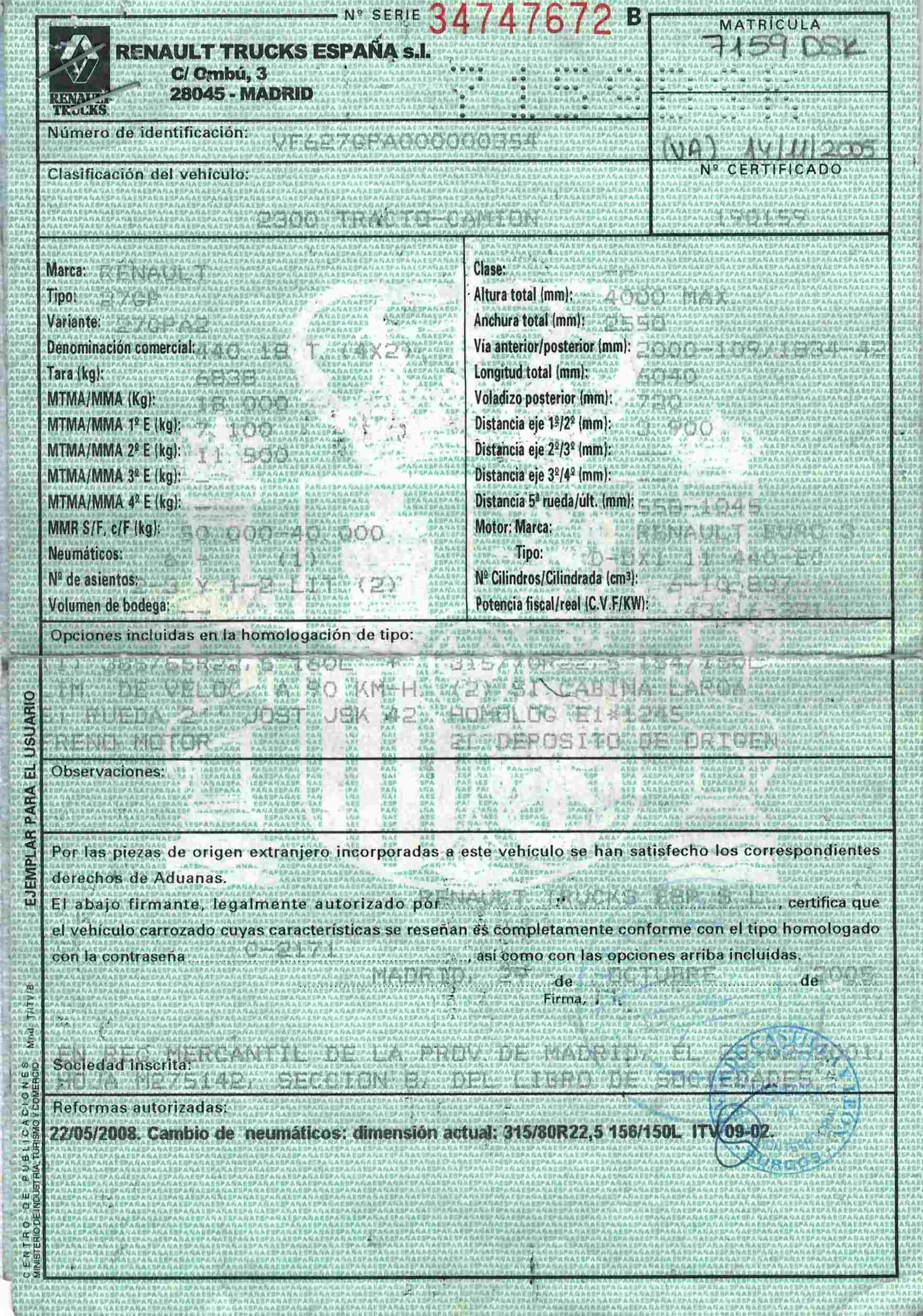 x- VENDIDO - Renault Premium 440.18 T - 2005 - Imagen 15