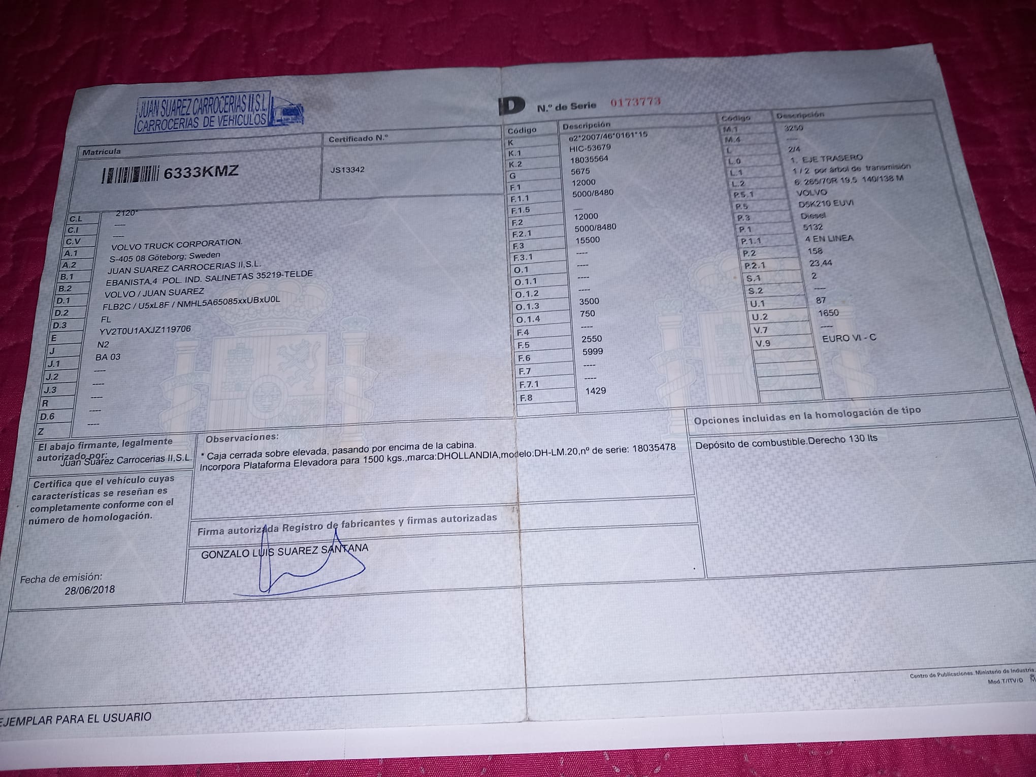 x- VENDIDO - Volvo FL caja cerrada - 2018 - Imagen 12