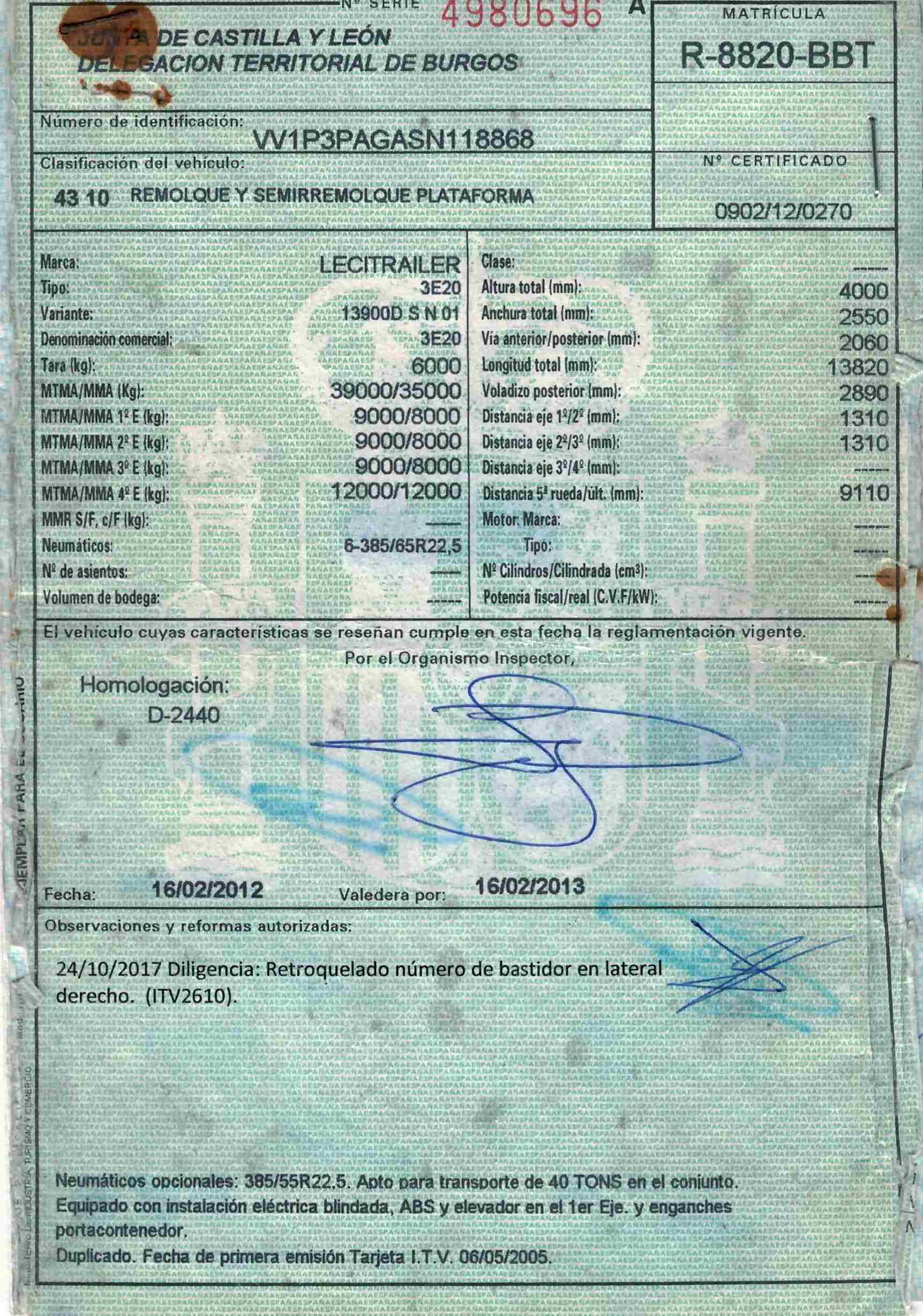 Semirremolque portacontenedores Lecitrailer Año 2005 - Imagen 10