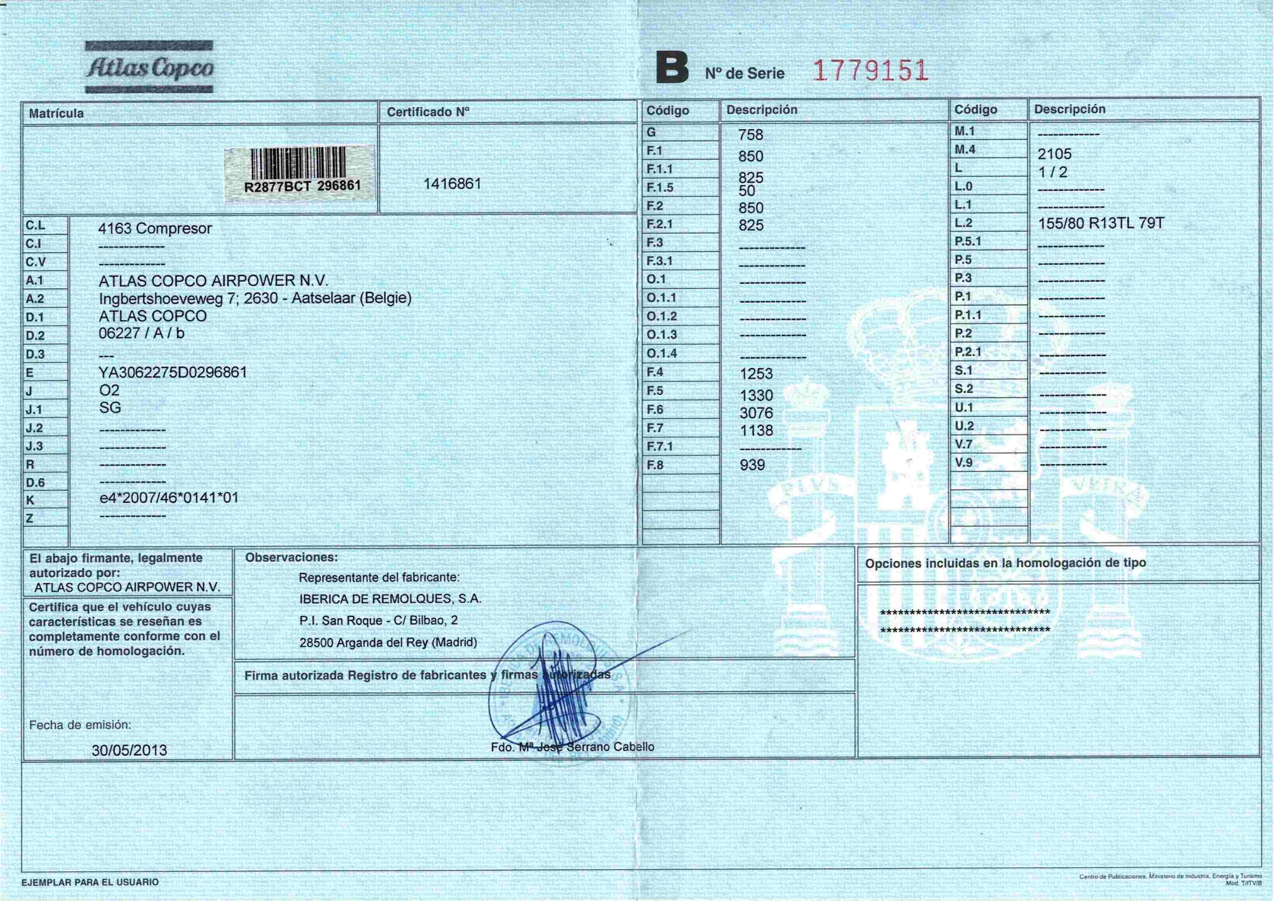 x- VENDIDO - Compresor de aire Atlas Copco XAHS 37 Año 2013 - Imagen 12