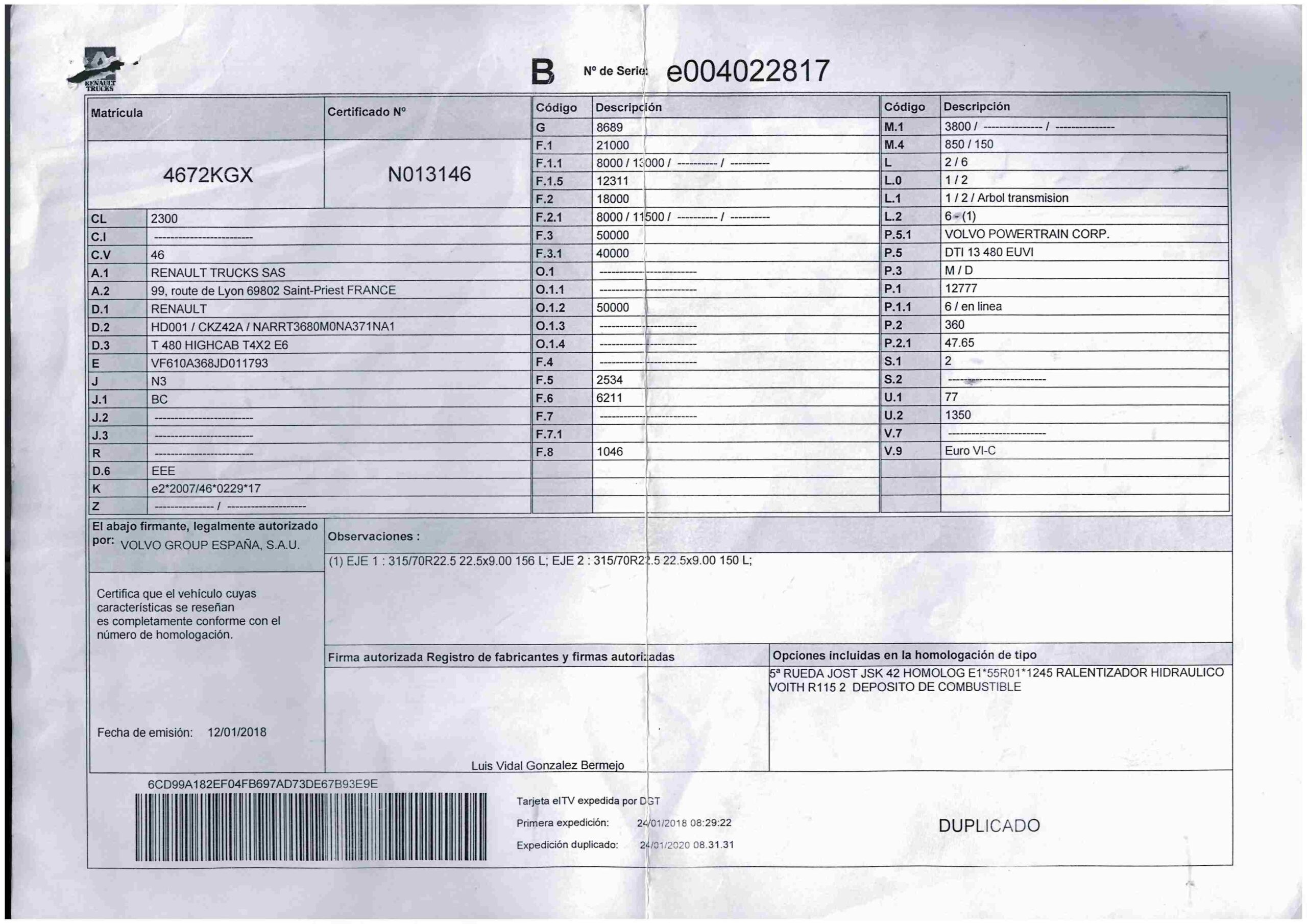 x- VENDIDO - Renault T 480 highcab T4X2 E6 - Año 2018 - Imagen 13