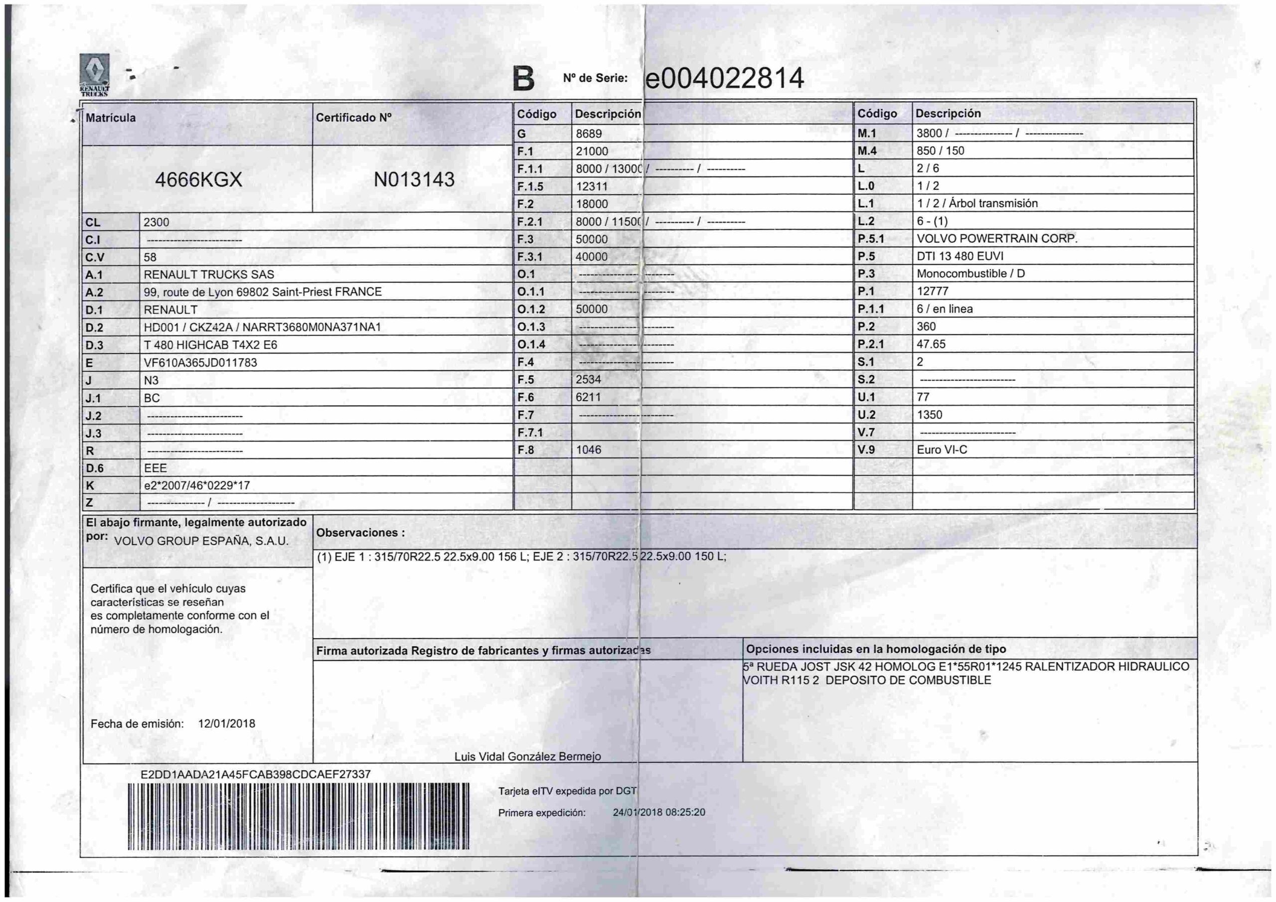 x- VENDIDO - Renault T 480 highcab T4X2 E6 - Año 01/2018 - Imagen 14