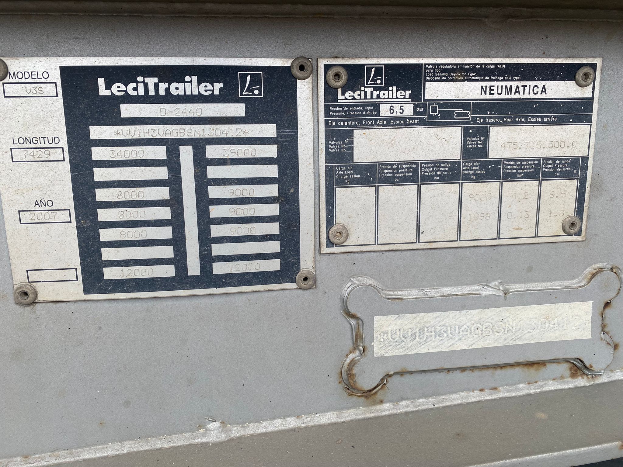 x- VENDIDO - Bañera basculante de aluminio Lecitrailer - 2007 - Imagen 11