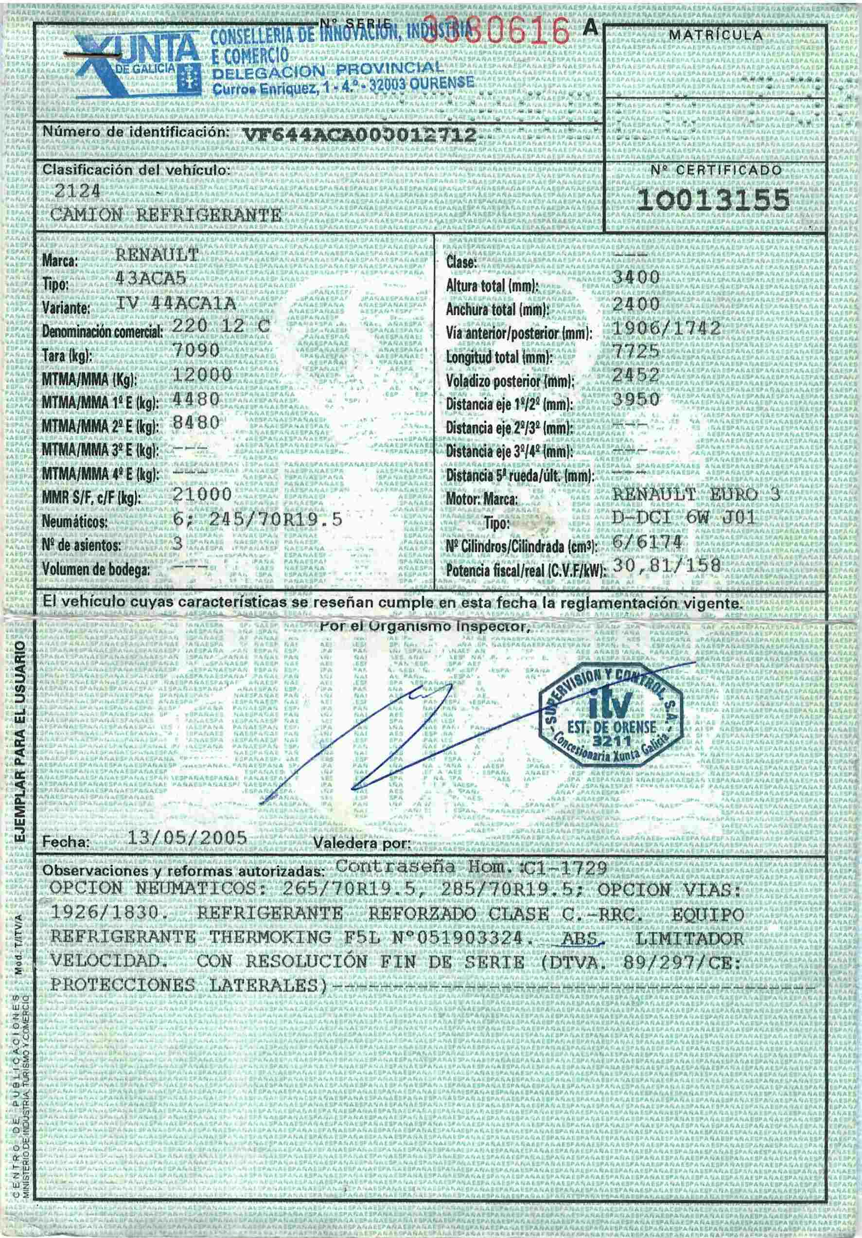 x- VENDIDO - Renault Midlum 220.12 C frigorífico - 2005 - Imagen 10