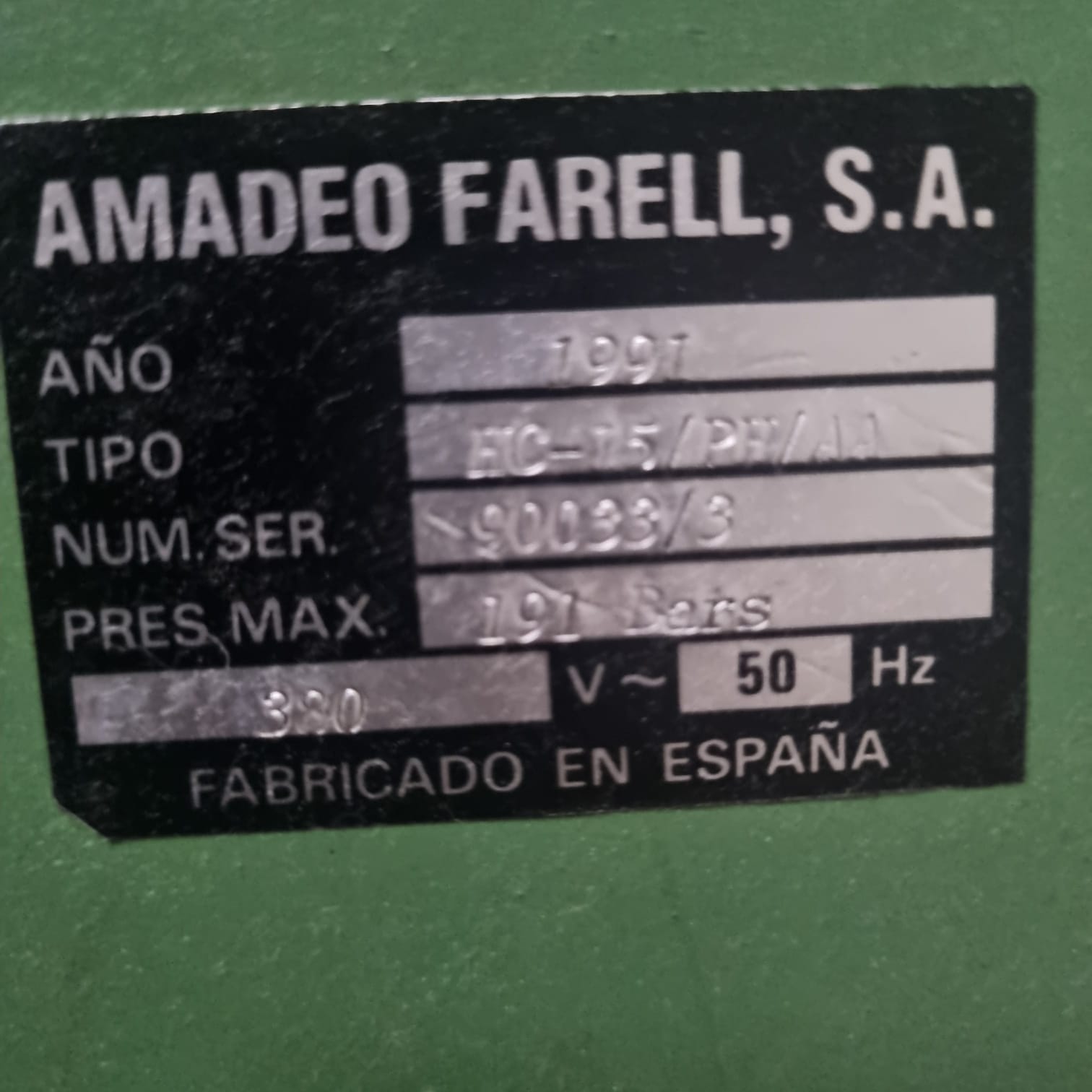 Prensa hidráulica industrial Amadeo Farell HC-15/PH/AA - Imagen 6